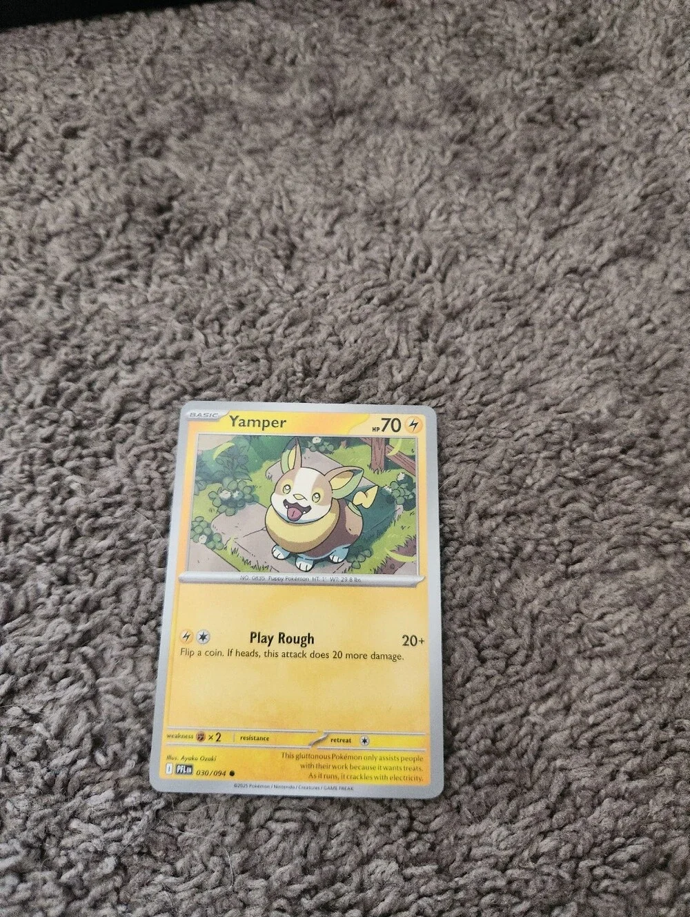 Yamper 030/094 NM / M - Phantasmal Flames Pokemon Card